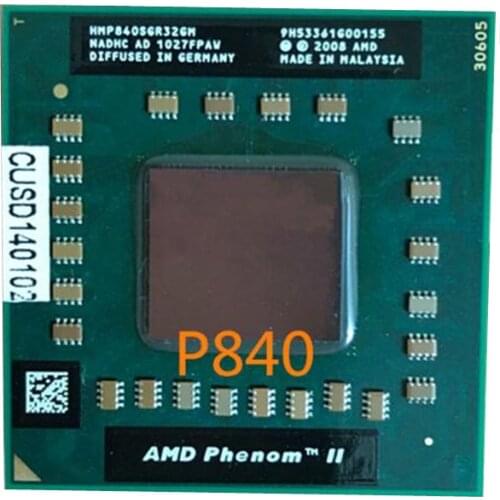 Laptop cpu processor AMD Athlon II three Core P840 Mobile 1.9GHz HMP840SGR32GM Socket S1 (S1g4) cpu free shipping