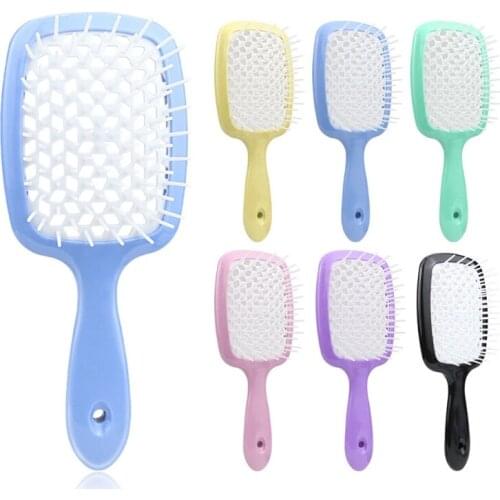 Wide Teeth Air Cushion Combs Women Scalp Massage Comb Hair Brush Hollowing Out Home Salon DIY Hairdressing Tool