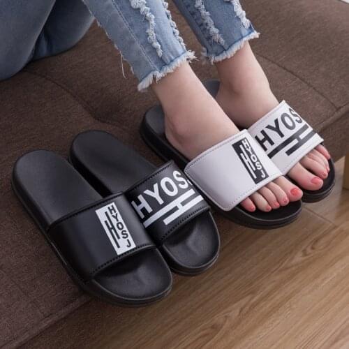 Slippers Womens Black and White Fashion Outdoor Summer Indoor Bath Platform Non-Slip Couple Mens Bathroom Summer Slippers Men