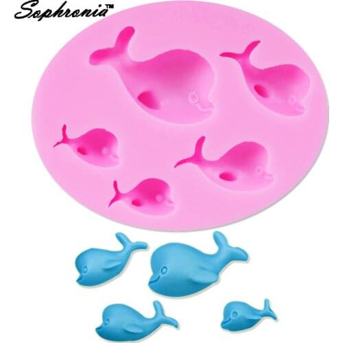 Sophronia Sophronia Dolphin Silicone Mold Icing Chocolate Fondant Cake Decorating Tools Kitchen Baking Mould F1025