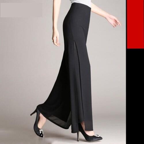Moden Dance Trousers New Female Latin Dance Dress Practice Dress Friendship Wide Leg Trousers High Waist DQT1060