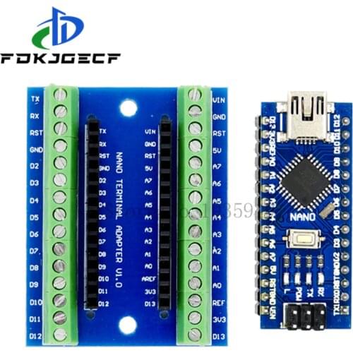 NANO V3.0 Controller Terminal Adapter Expansion Board NANO IO Shield Simple Extension Plate For Arduino AVR ATMEGA328P