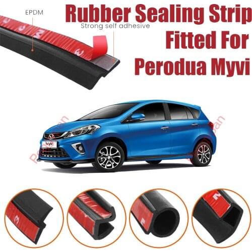 Door Seal Strip Kit Self Adhesive Window Engine Cover Soundproof Rubber Weather Draft Wind Noise Reduction For Perodua Myvi