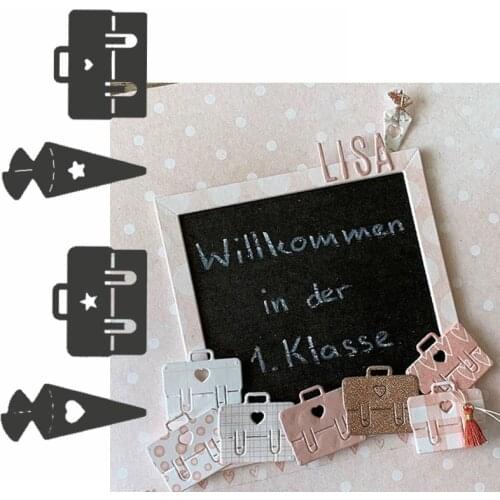 Adorable Schoolbag&Decorative Gift Metal Cutting Dies Schoolbag&Gift Die Cuts For Card Making DIYNew 2019 Embossed Crafts Cards