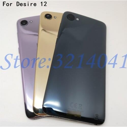 Rear Battery cover Housing For HTC Desire 12 Battery Cover Back Case Door With Side Keys+Camera Lens