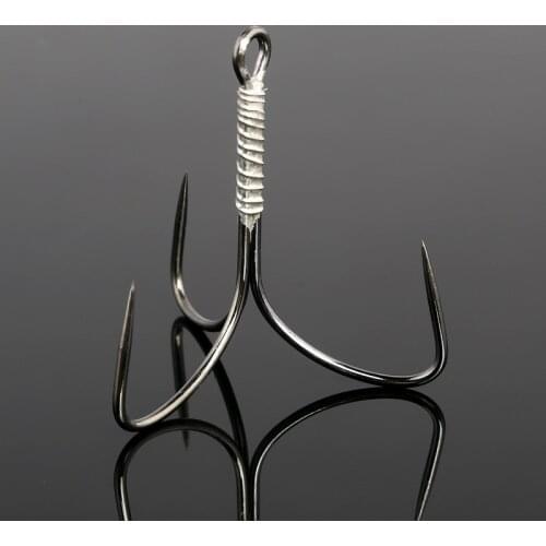 10pcs/lot High Carbon Steel Fishhook Super Sharpped No barbs Anchor Hook Sea Fishing Hooks Large Treble Hook Carp Fishing