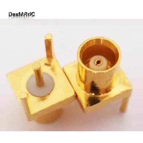 10pcs MCX Edge Mount Female Jack PCB Connector 3 pins Wholesale Fast Shipping