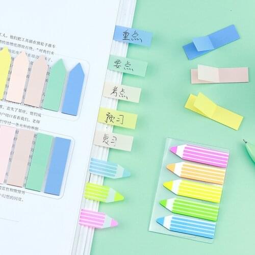 100pcs/Set Morandi colour Self Adhesive Memo Pad Sticky Notes Bookmark Point It Marker Memo Sticker Paper Office School Supplies