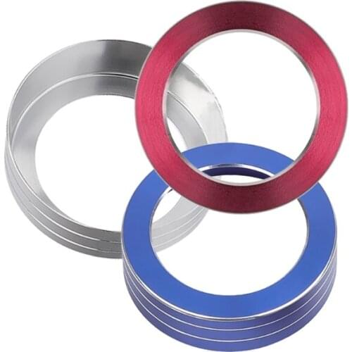 4 Pcs Air Condition Trim Ring Knob Cover for for jl 2018-19 Button Cover Trim QW
