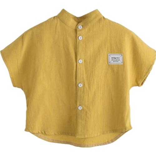 Brand Summer Infants Clothes Boys Shirts Thin Cotton Linen Loose Children Clothing Short sleeve Kids Clothes Tops Shirt