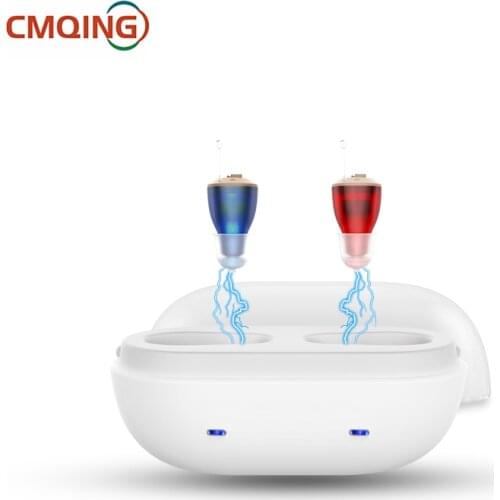 Digital Hearing Aids Rechargeable Digital Hearing Aid with Charging Case Audifonos Hearing Device Hearing Amplifier for Elderly