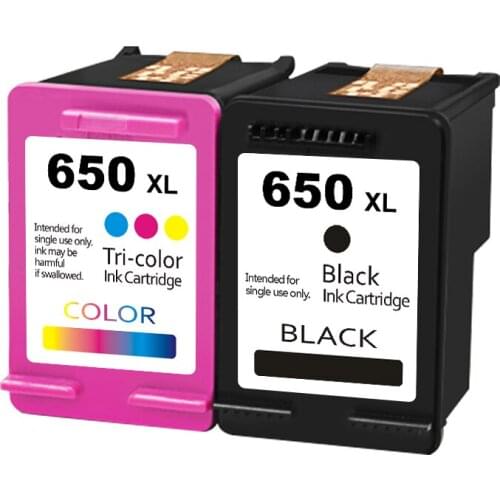 For HP Ink Cartridges 650XL Replacement for HP650 HP 650XL Ink Cartridge for HP Deskjet 1015 1515 2515 2545 2645 3515 4645 Print