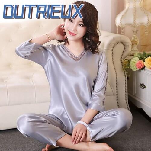 Женские атласные пижамы DUTRIEUX China At AliExpress