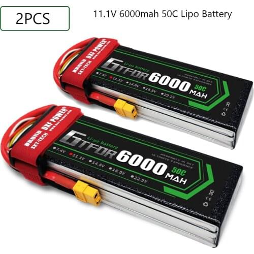 GTFDR 3S 11.1V 6000mah 50C-100C Lipo Battery 3S XT60 T Deans XT90 EC5 For FPV Drone Airplane Car Racing Truck Boat RC Parts