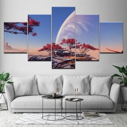 HD Printed 5 piece canvas art mass effect andromeda game picture painting wall Picture Living room bedroom decor print poster
