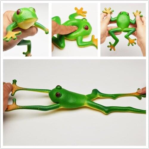Creative simulation frog animal soft elastic model spoof stress vent squeeze childrens toys squeeze stress relief toys