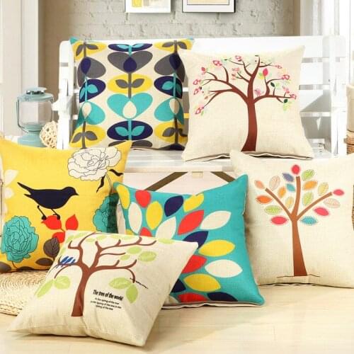 45cm Square 2 Pcs/lot Nordic Plant Pattern Fashion Flower Cushion Pillow Cover