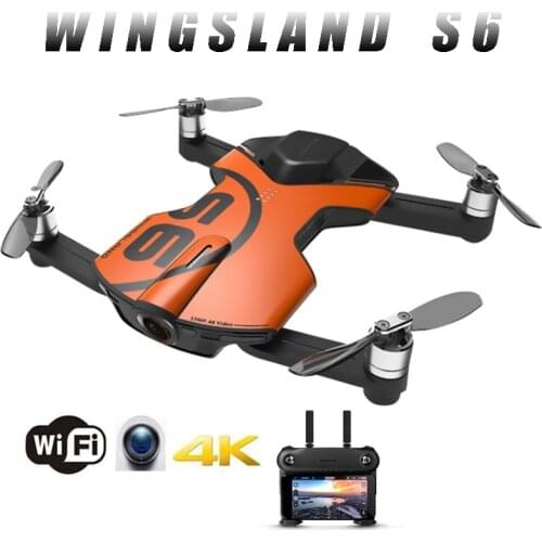Wingsland S6 GPS WI-FI APP Control 4K UHD Camera Foldable Arm Pocket Selfie Drone WiFi FPV RC Quadcopter