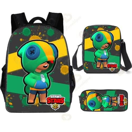 Leon Spike Crow 3D Backpack Children Cartoon Anime School Bag Laptop Rucksack Girl Boy Knapsack Unisex Waterproof Travel Bag