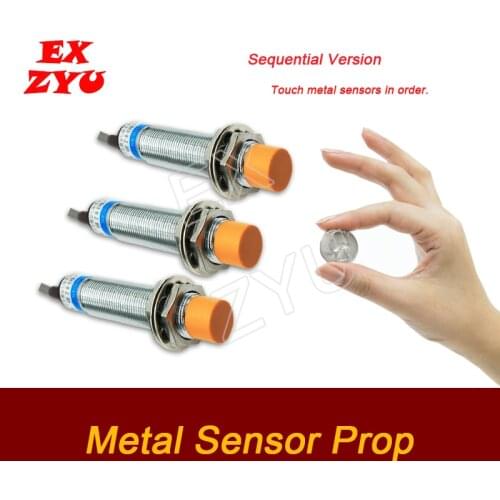 Metal sensor prop Sequence Version real escape room game touch the metal sensors in right order to unlock chamber