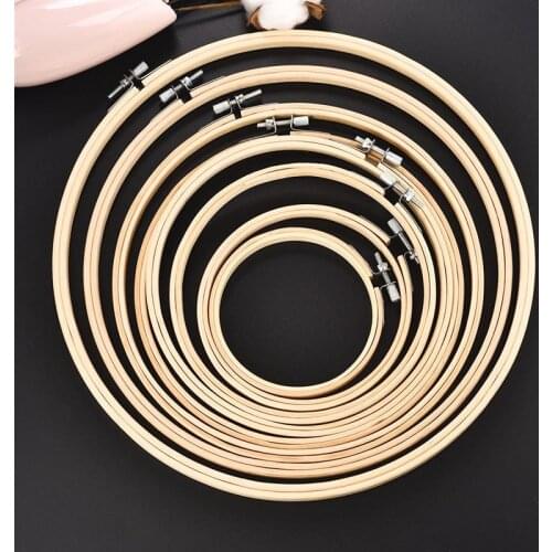 10-30CM DIY Embroidery Hoop Tool Art Craft Cross Stitch Chinese Traditional Circle Round Bamboo Frame Wooden Sewing Tools