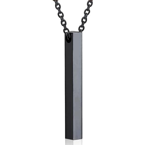 Zuk Collection Prism Rod Design Mens Stainless Steel Necklace