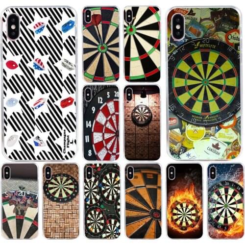 178H Dart board Soft Silicone Tpu Cover phone Case for iphone 5 5s se X XR XS Max case