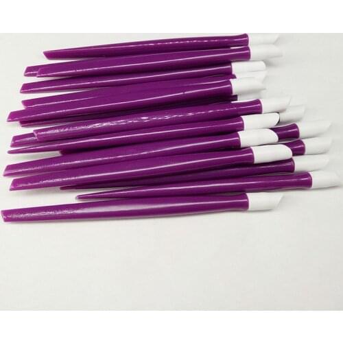 Wholesale 2018 New 5pcs/lot 10mm Soft Nail Cuticle Pusher Plastic Rubber dark Purple Available High Quality Nail Tools