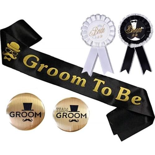 Groom To Be Satin Sash Team Bride To Be Badge For Bridal Shower Hen Night Wedding Bachelorette Decorations