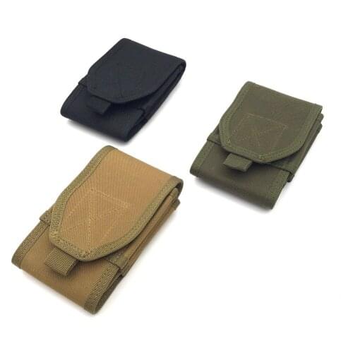 Outdoor MOLLE Double Layer Water Resistance Cell Phone Bag Mobile Phone Pouch for 5-6 inch Smart Phones
