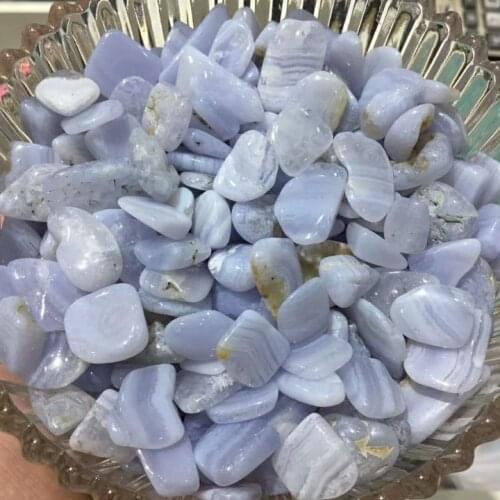 Natural Blue Lace Agate Crystal Gravel Quartz Crystal Rock Chips Degaussing Natural Stones and Crystals