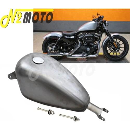 Unpainted 2.4 Gallon Motorcycle Fuel Tank Oil 2.4 Gal EFI Gas Tank for Harley Sportster XL XL883 XL1200 X48 X72 2007-2017