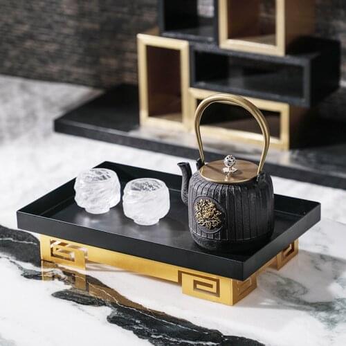 New House Sales Department Living Room Coffee Table Tray Decor Corner Table Dining Fruit Tray Iron Soft Decoration Ornaments