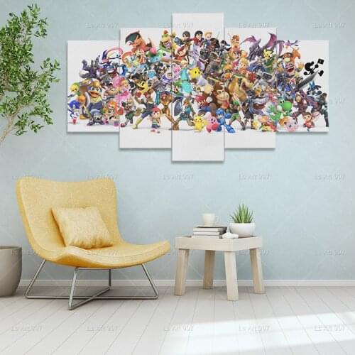 Pokemon Pikachu Charmander Squirtle Bulbasaur Charizard Game Canvas Painting Wall Art Poster Print Pokémon Anime Home Decor
