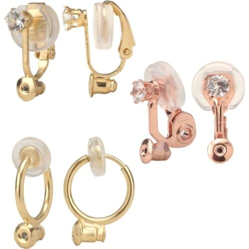 100Pcs Earring Pads Support Stabilizer Silicone Comfort Earring Cushion for All Sizes Clips on Earrings Jewelry Findings