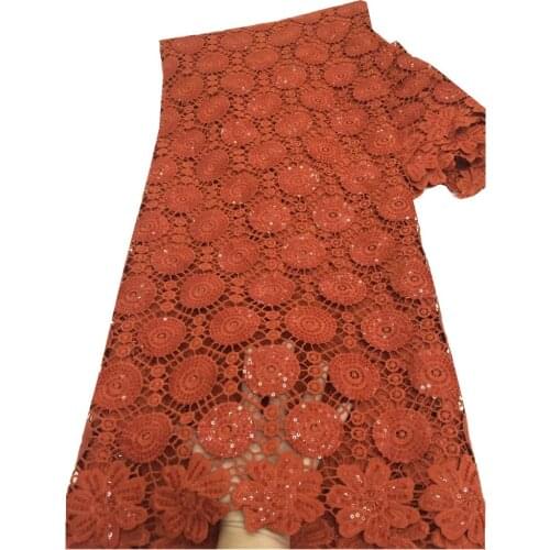 SJ Lace 2021 Embroidery Lace Mesh High Quality Lace Guipure Cord Lace Fabric Water Soluble Tulle Lace Fabric For Wedding x4-45