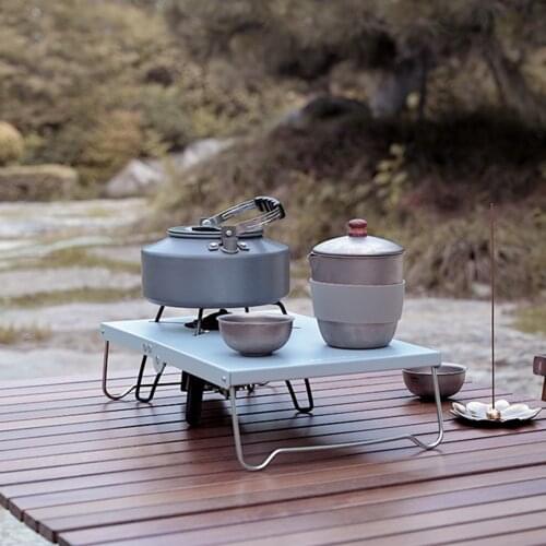 Outdoor Camping Table Heat Shield Gas Stove Stand Foldable Camping Stove Table For SOTO ST-310/ST330/CB-JCB/TRB250 Stoves
