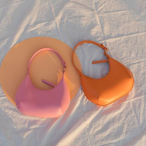 Fashion Summer Shoulder Bag PU Leather Bags for Women Sweet Pink Lady Vintage Candy Color Handbag