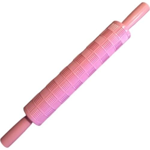 Patterns Plastic Rolling Pin Wicker Pattern Mold DIY Fondant Cake Decoration Kitchen Accessories High Quality