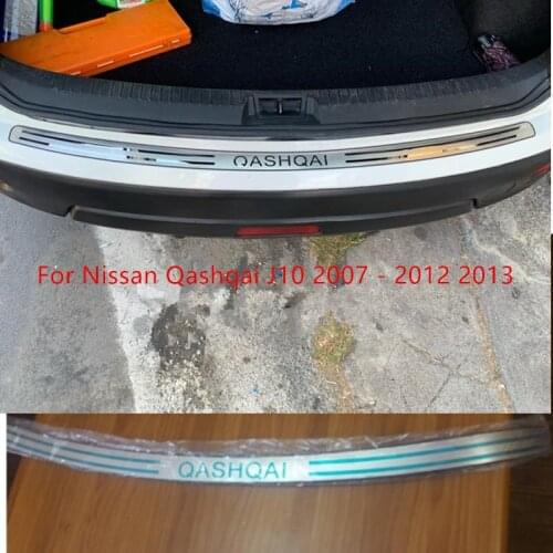 Stainless Steel External Ultra-thin Rear Bumper Protector Sill Trunk Guard Cover Trim For Nissan Qashqai J10 2007-2012 2013