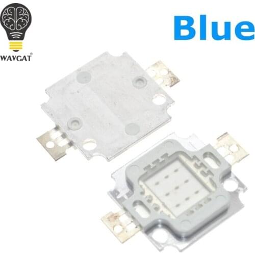 WAVGAT 10W LED chip Integrated Blue High power 10w LED Beads 10W Green Led chip 450-540lm 10W led Chips 10PCS