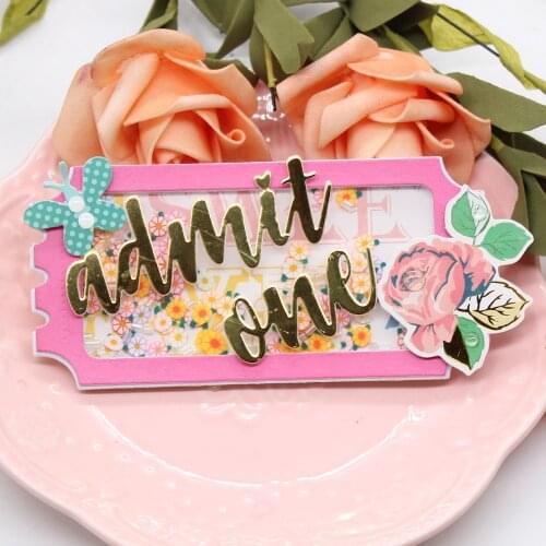 ZFPARTY Ticket Shaker Bag Topper Metal Cutting Dies Stencils for DIY Scrapbooking Decorative Embossing DIY Paper Cards