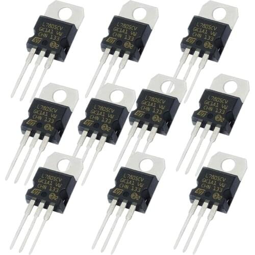 10pcs IC 7805 Voltage Regulator L7805 Linear Positive Fixed 1 Output 5V 1.5A