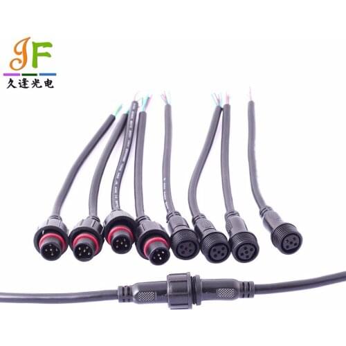 100pairs 5Core 5pin 19mm White Plastics waterproof IP65 led connector for strip light male and female 40cm/pair Applicable 0.3mm