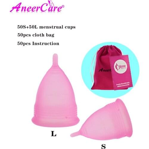 100pcs/set menstrual cup monthly period cup coppetta mestruale menstruatie cup coupe menstruelle kubek menstruacyjny copita