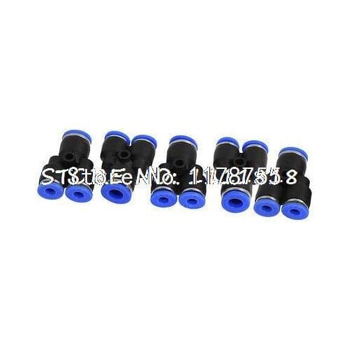 5 Pcs 6mm to 4mm Push in Connector Air Pneumatic Quick Fittings