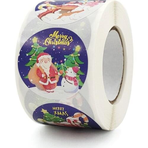 500pcs/roll Christmas Theme Seal Labels Stickers For Diy Gift Baking Package Envelope Stationery Decor Festival Birthday Party