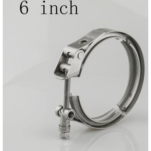 6 inch Quick V Band Clamp Stainless Steel Exhaust Downpipe V Band Clamp v-band Clamps V clamp clip Fre Shipping