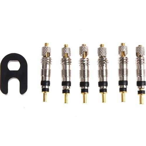 6PCS Valve Brass Core Optional Tool Road Bike Tubes Repair Tire Service Parts brand new and high quality accurately CNC-machined
