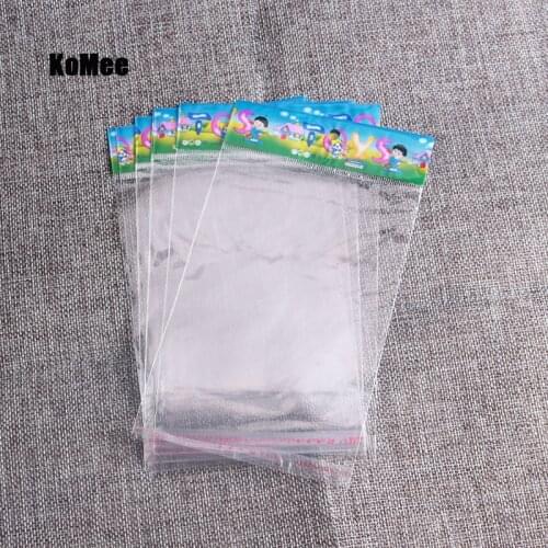8x12+3cm OPP Bags with Hanging hole Clear Transparent OPP Bag Packing Plastic Bag Self Adhesive Seal waterproof OPP TOYs Bags